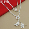 Collier Libellule Argent 925 Chaîne Serpent