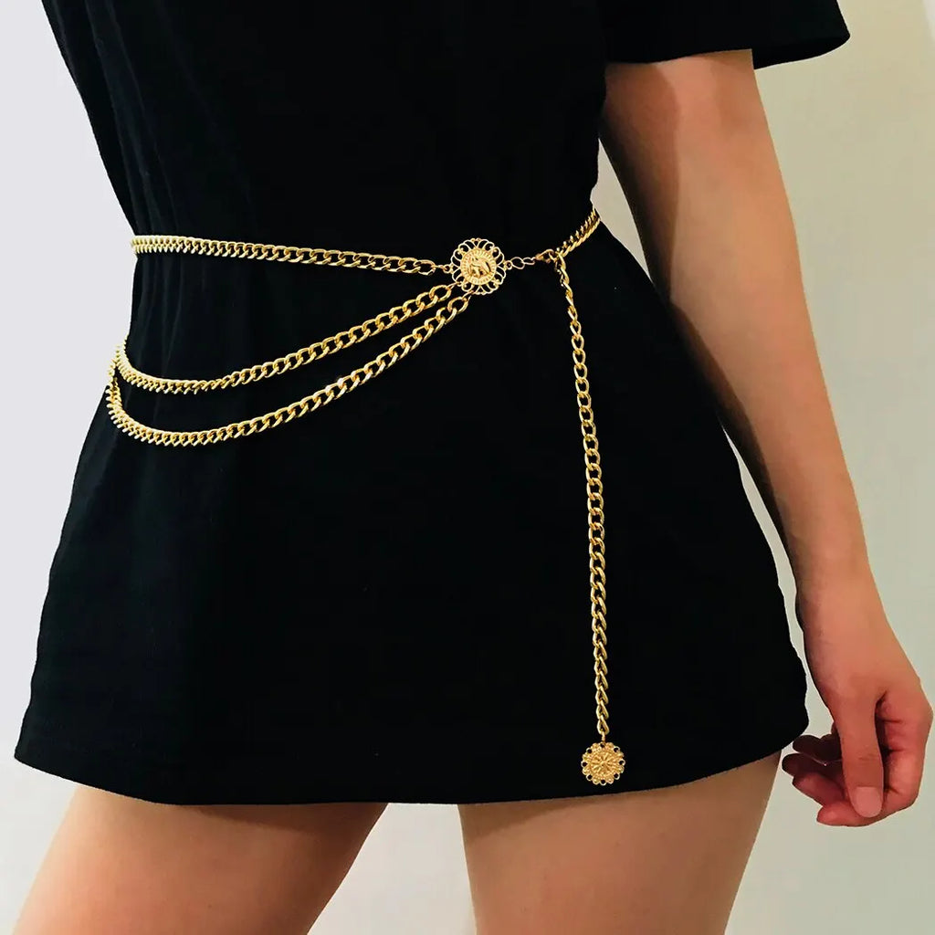 Ceinture Bijou Corps Tournesol Dorée Bohème