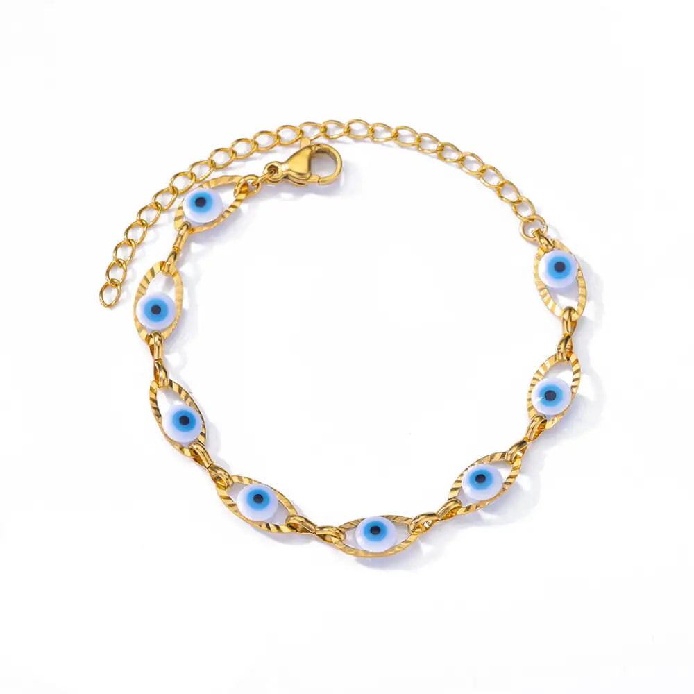 Bracelet Fleurs Zircon Doré Acier Inoxydable