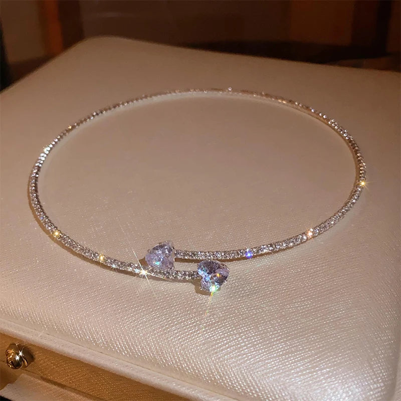 Collier Pendentif Multicouche Perle & Zircon