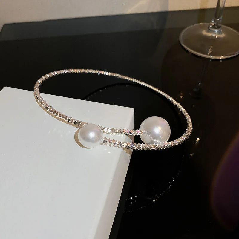 Collier Pendentif Multicouche Perle & Zircon