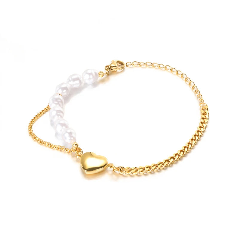 Bracelet Fleurs Zircon Doré Acier Inoxydable