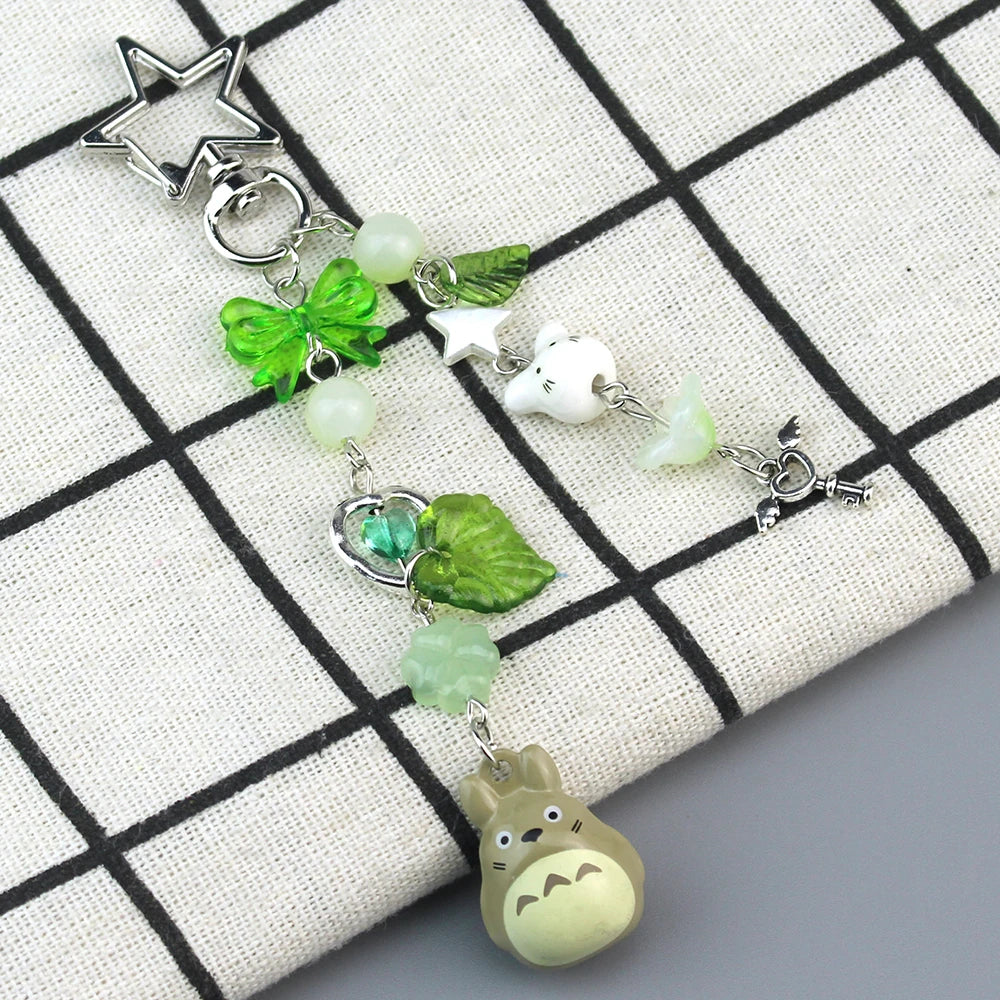 Porte-Clés Charm Chat Céramique Trèfle