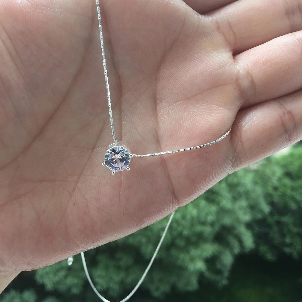 Collier Pendentif Zircon Cristal