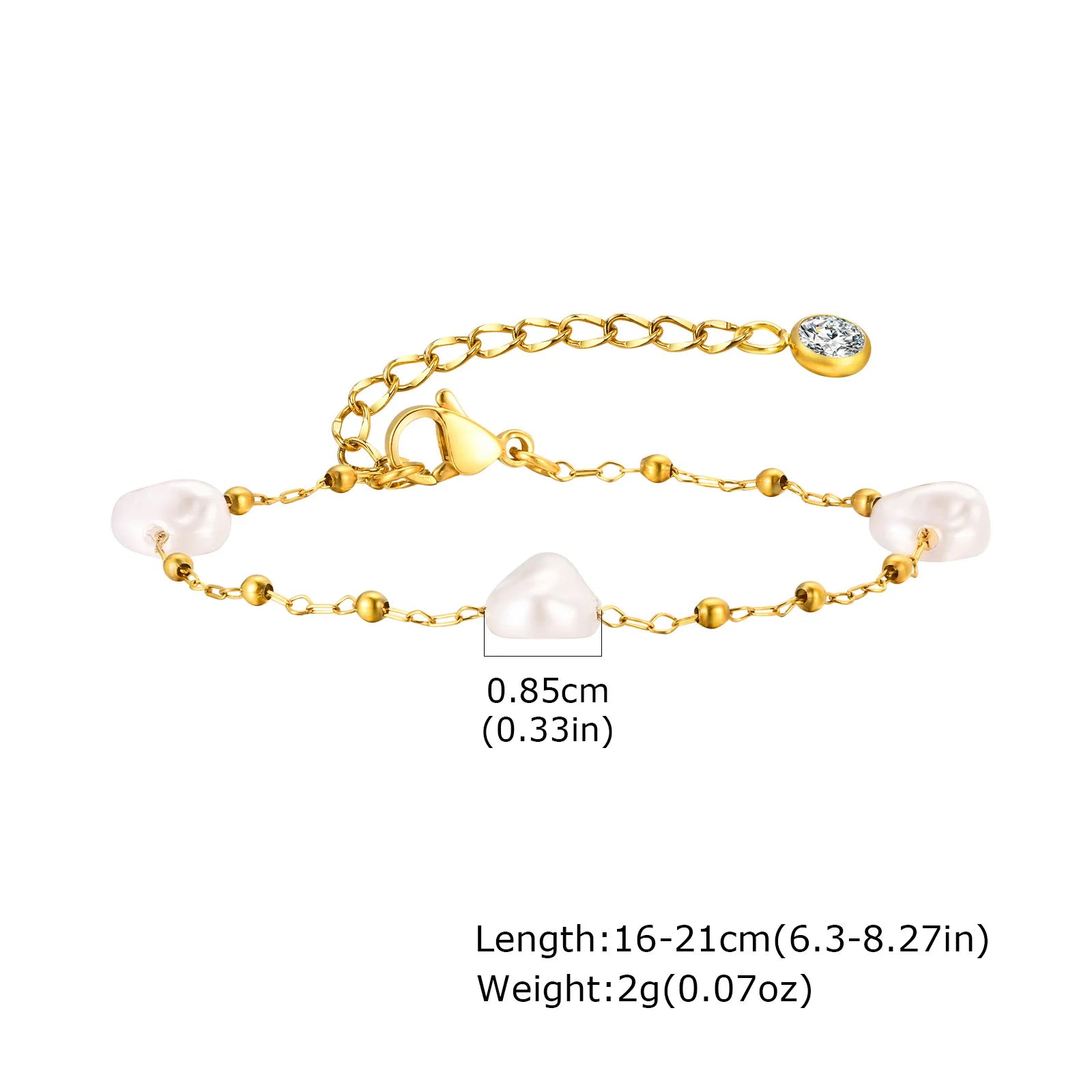 Bracelet Chaîne Dorée Acier Inoxydable Empilable