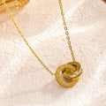 Collier Double Anneau Chiffres Romains Zircon