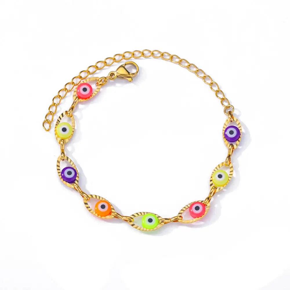 Bracelet Fleurs Zircon Doré Acier Inoxydable