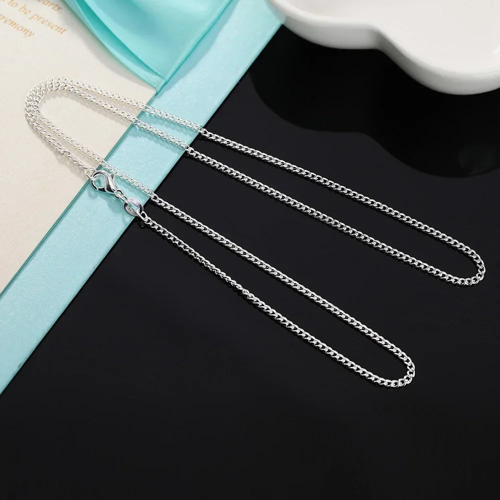 Chaîne Collier Argent 925 Longueur Ajustable