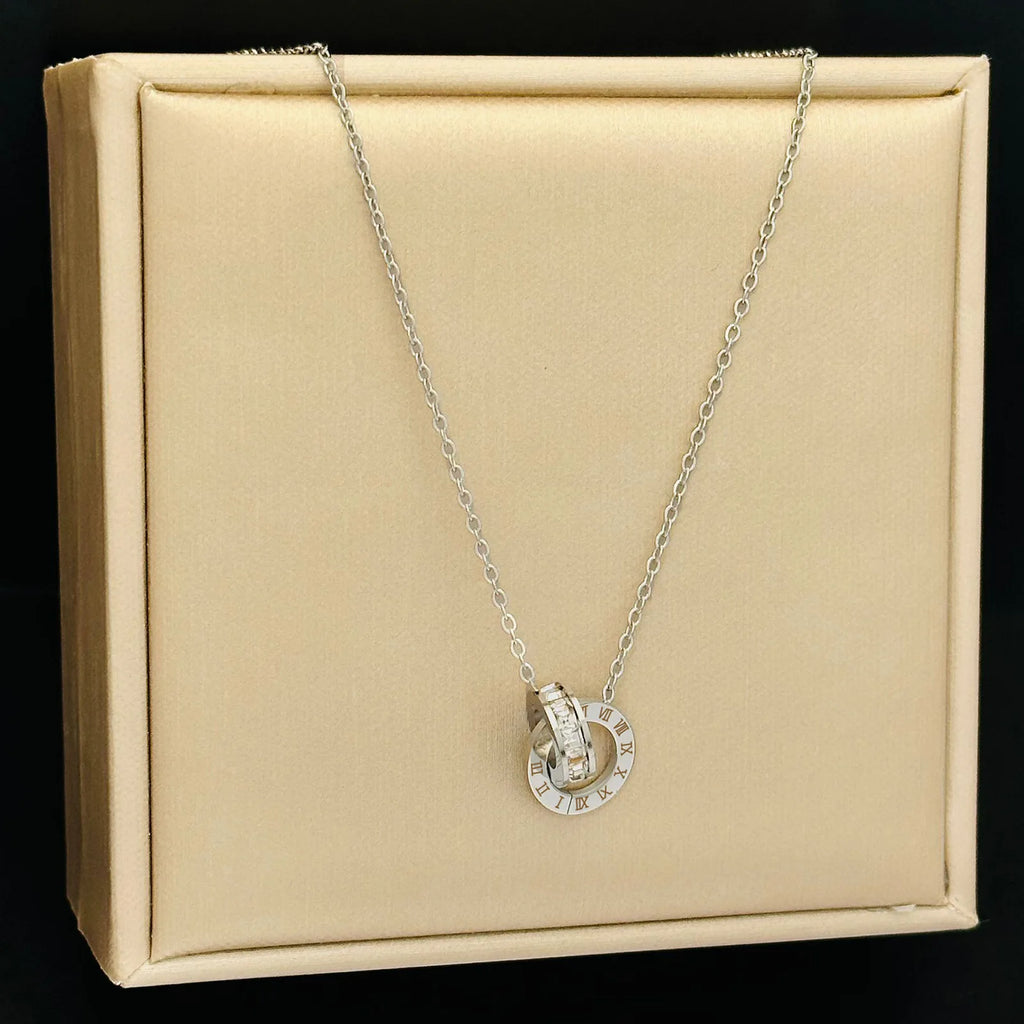 Collier Court Acier Inoxydable Doré Rose
